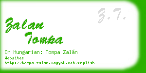 zalan tompa business card